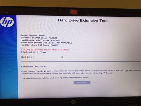 hard drive test failed - hp windows 10|hp hard drive diagnostic test.